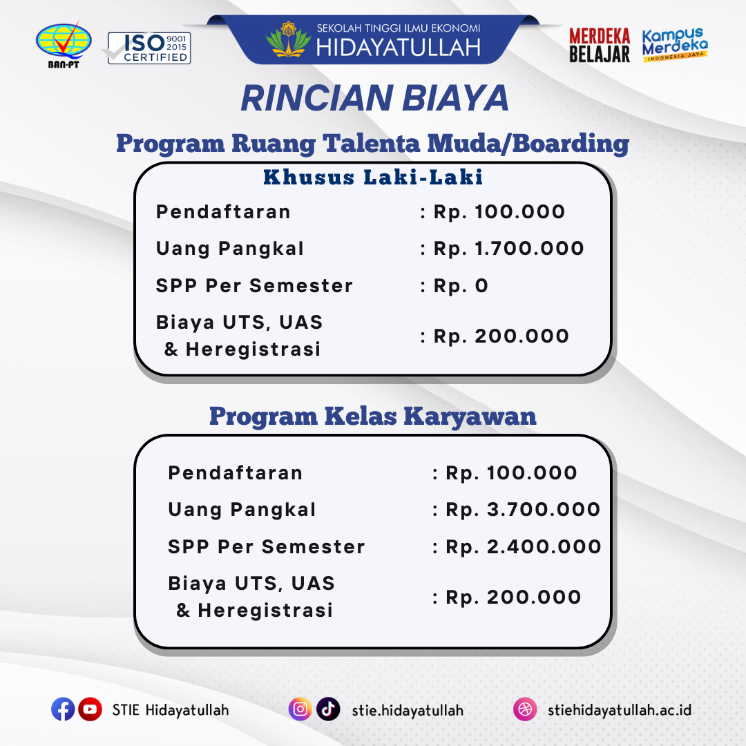 gambar biaya Sekolah Tinggi Ilmu Ekonomi Hidayatullah Depok