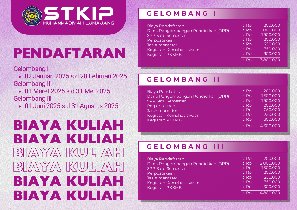 gambar biaya STKIP Muhammadiyah Lumajang