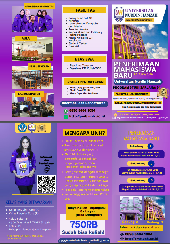 gambar biaya Universitas Nurdin Hamzah