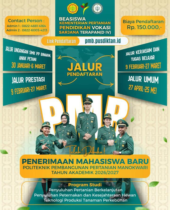 gambar biaya Politeknik Pembangunan Pertanian Manokwari