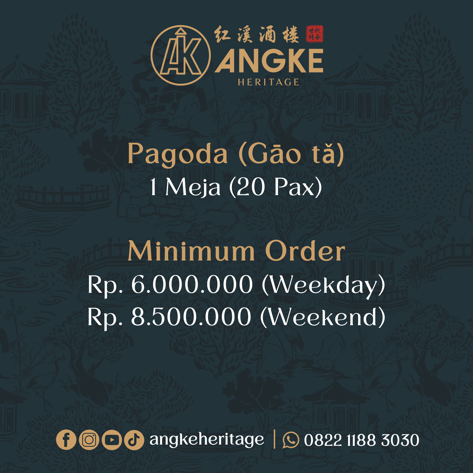 Pagoda ( 1 meja / 20 pax ) Image