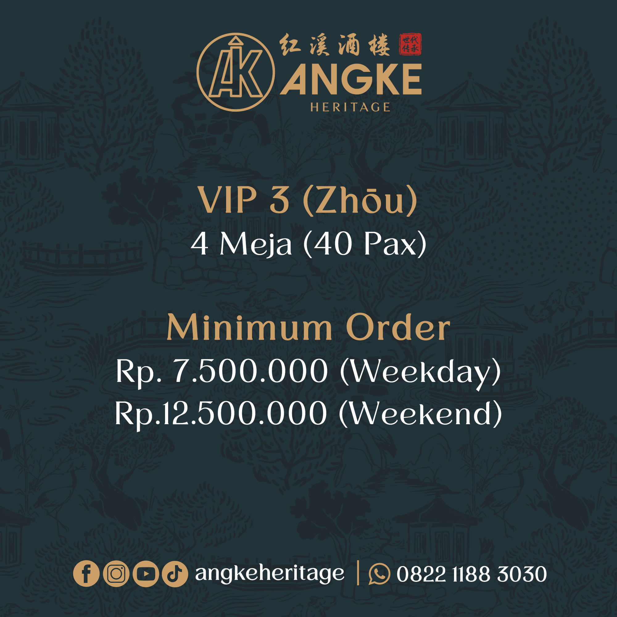 VIP 3 - ZHOU (4 MEJA / 40 PAX) Image