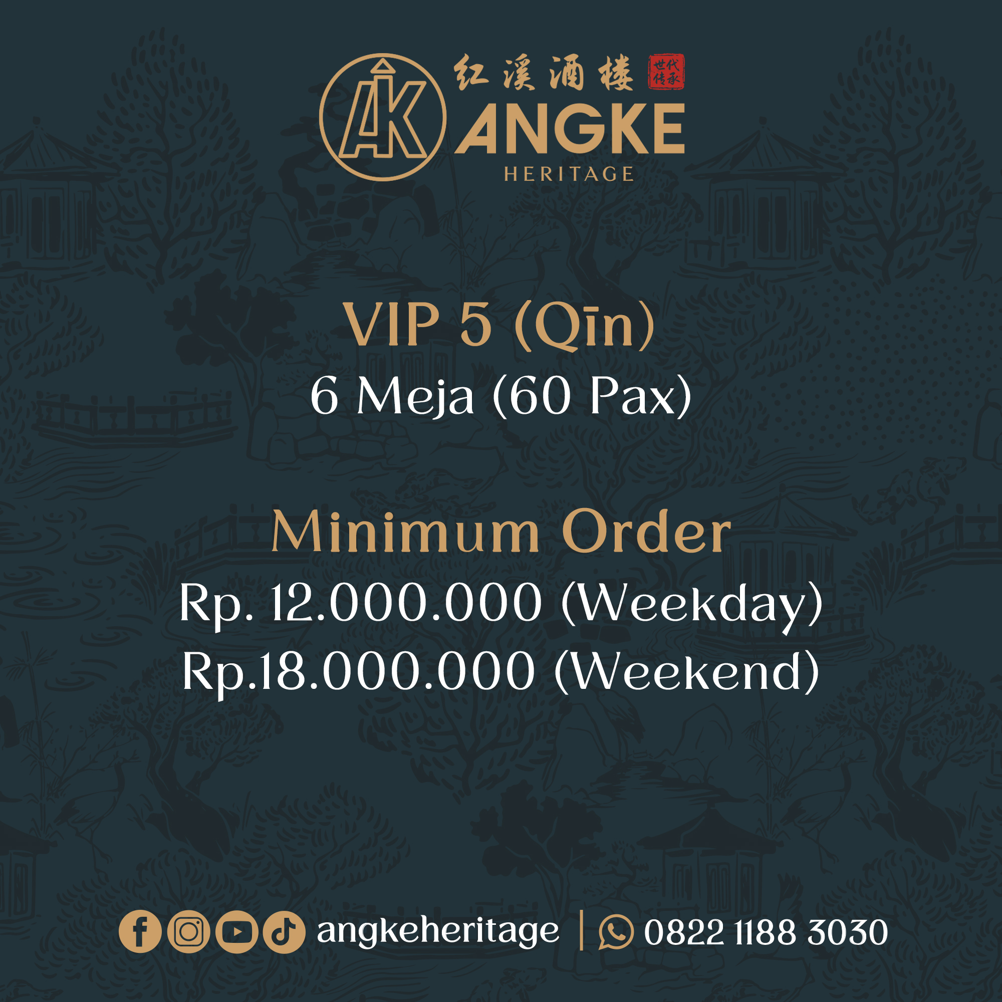 VIP 5 - QIN ( 6 meja / 60 pax ) Image