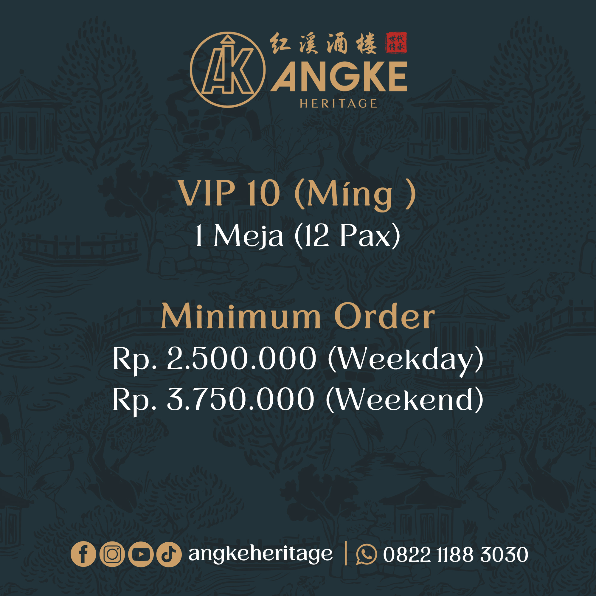 VIP 10 - MING ( 1 meja / 12 pax ) Image