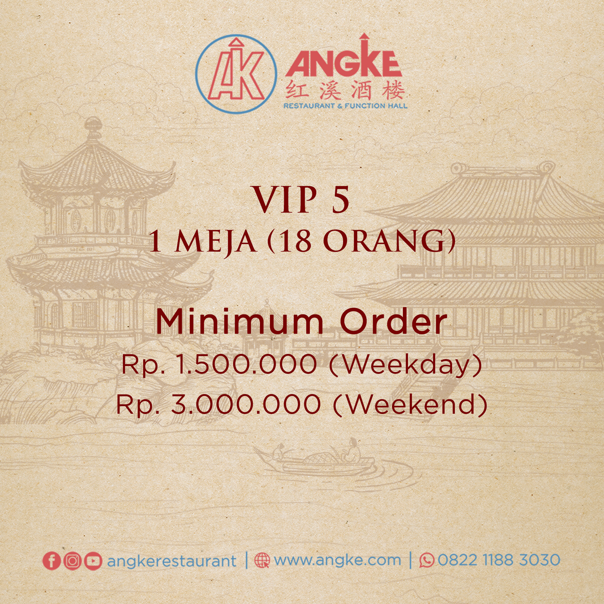 VIP 5 ( 1 meja / 18 pax ) Image