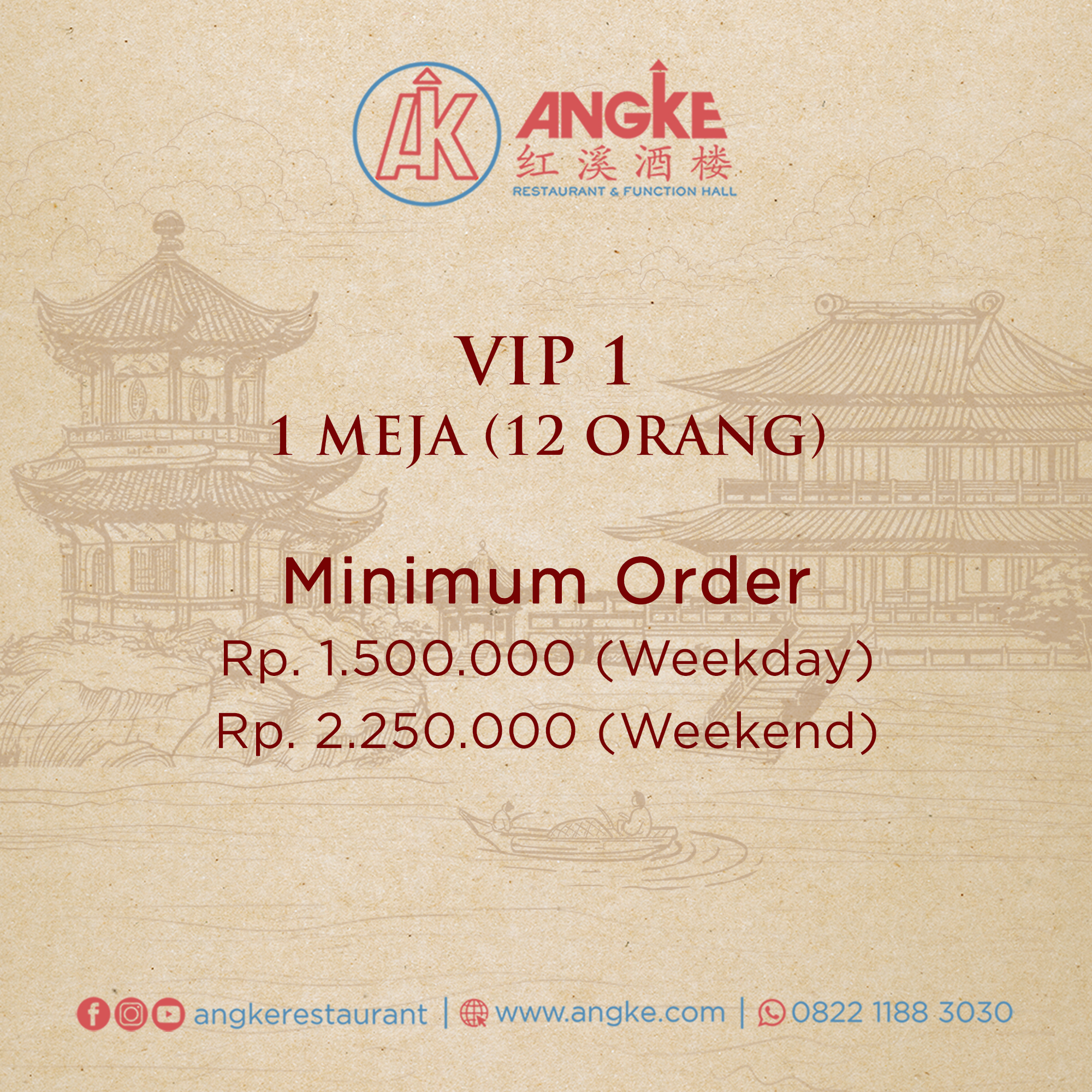 VIP 1 ( 1 meja / 12 pax ) Image