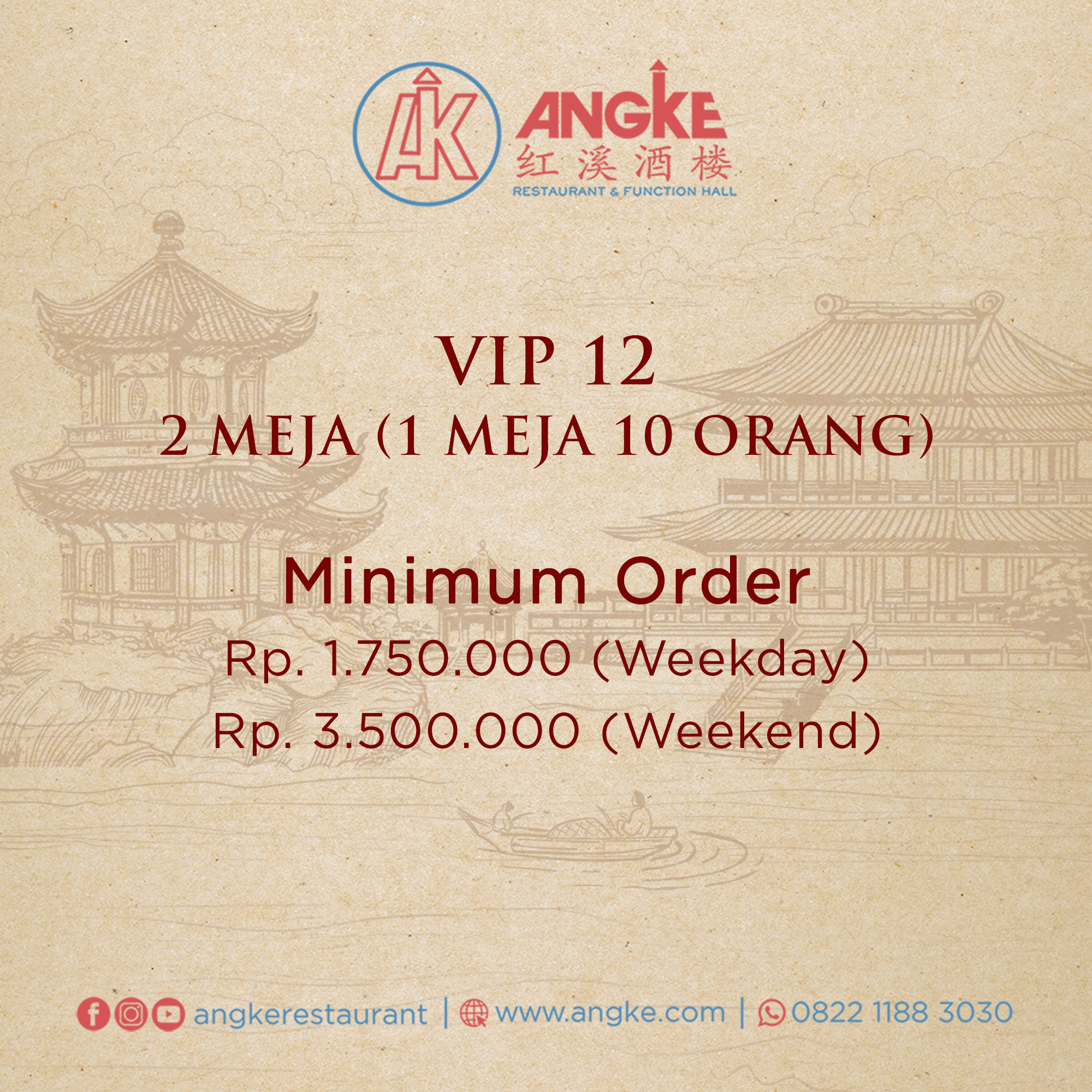 VIP 12 ( 2 meja / 20 pax ) Image