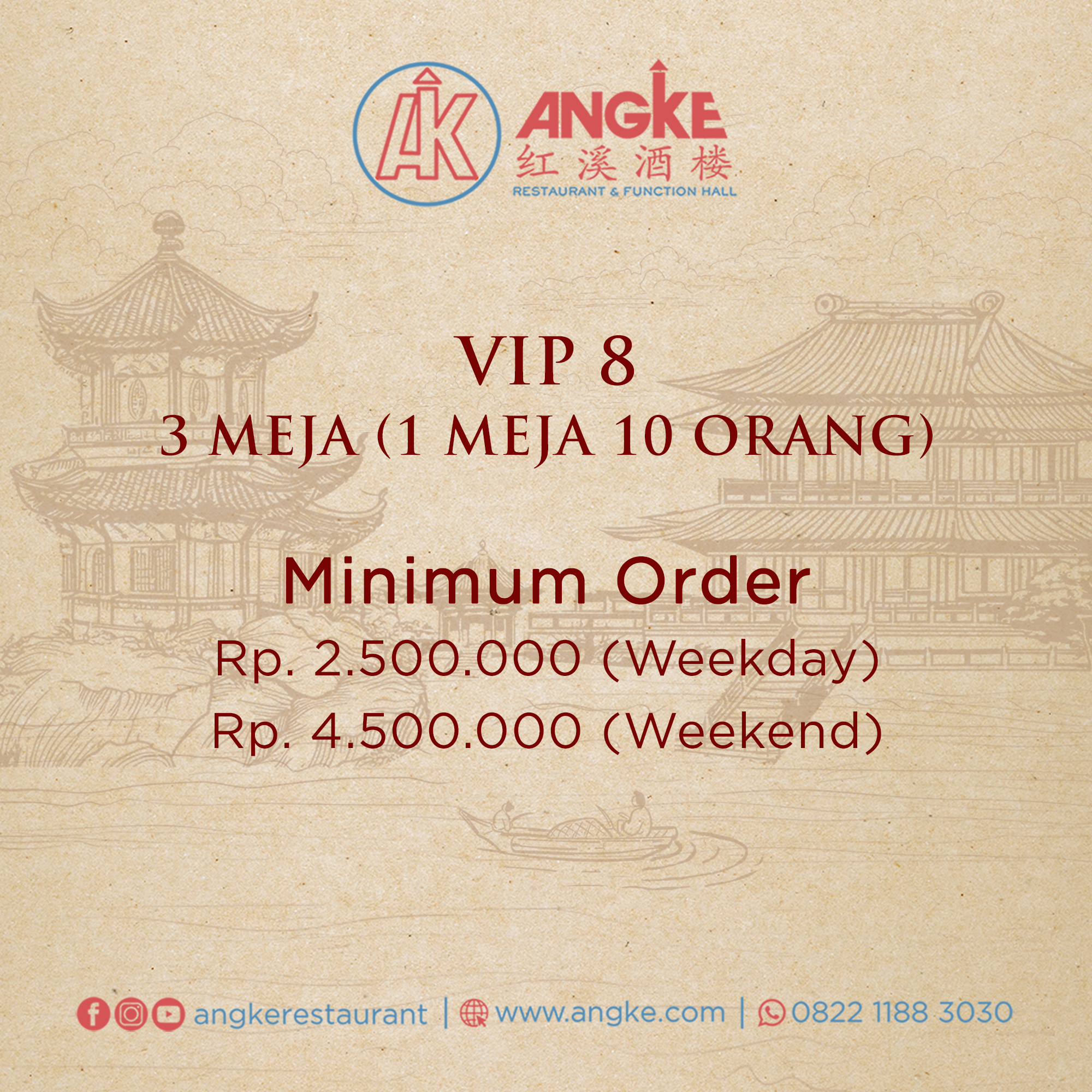 VIP 8 ( 3 meja / 30 pax ) Image