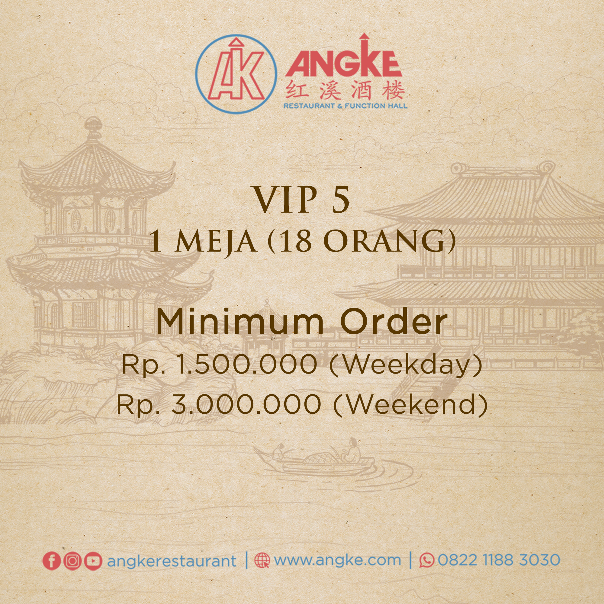 VIP 5 ( 1 meja / 18 pax ) Image