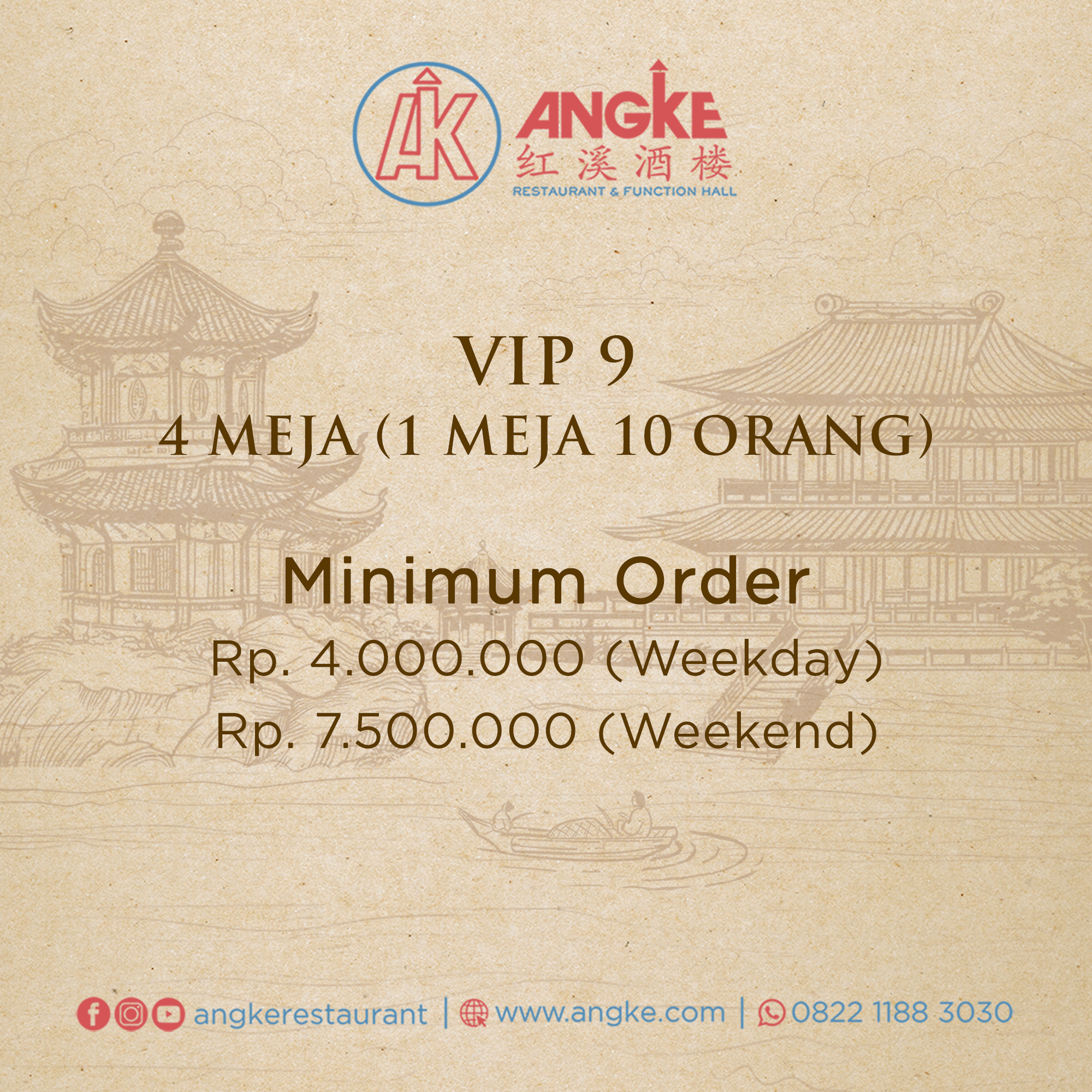 VIP 9 ( 4 meja / 40 pax ) Image