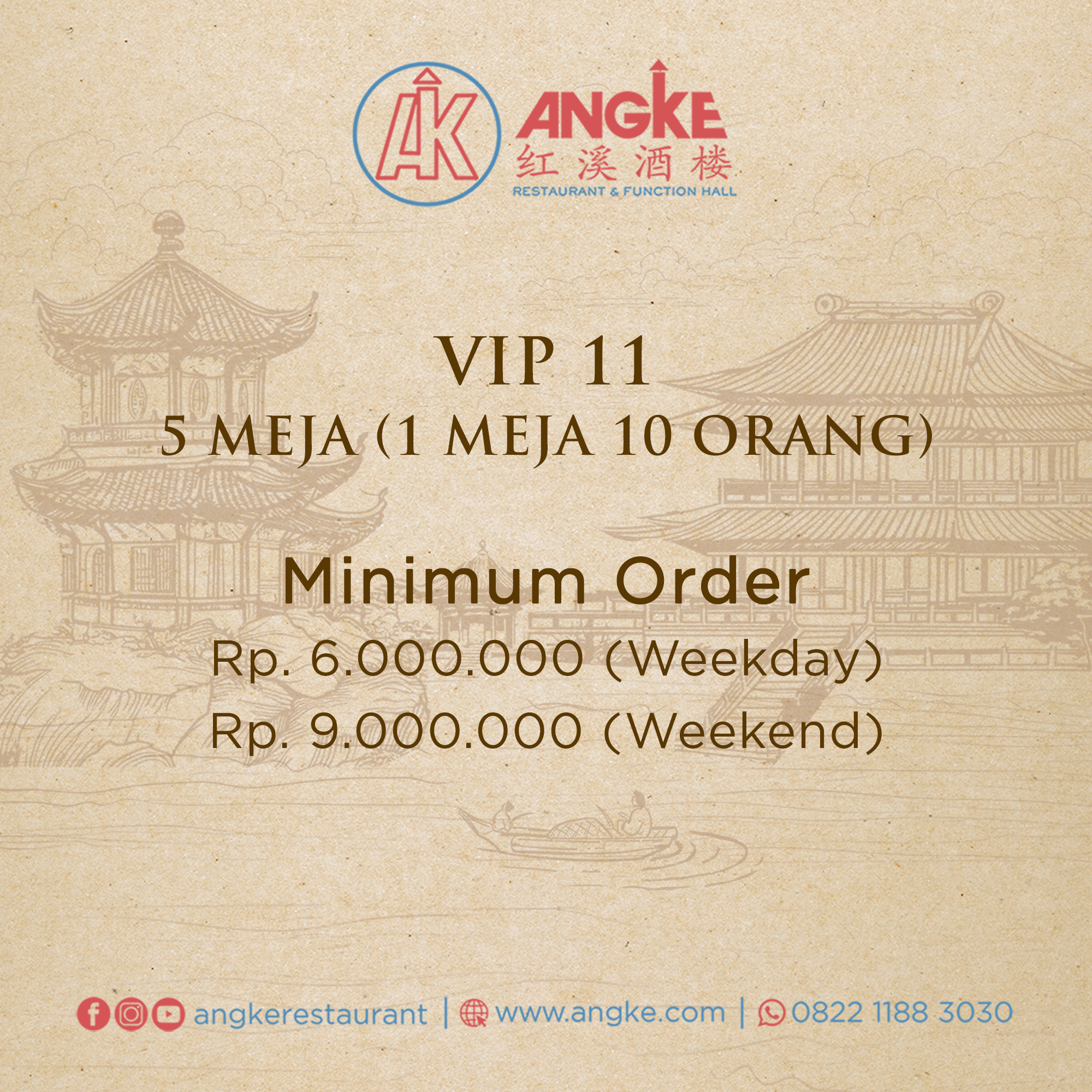 VIP 11 ( 5 MEJA / 50 PAX ) Image