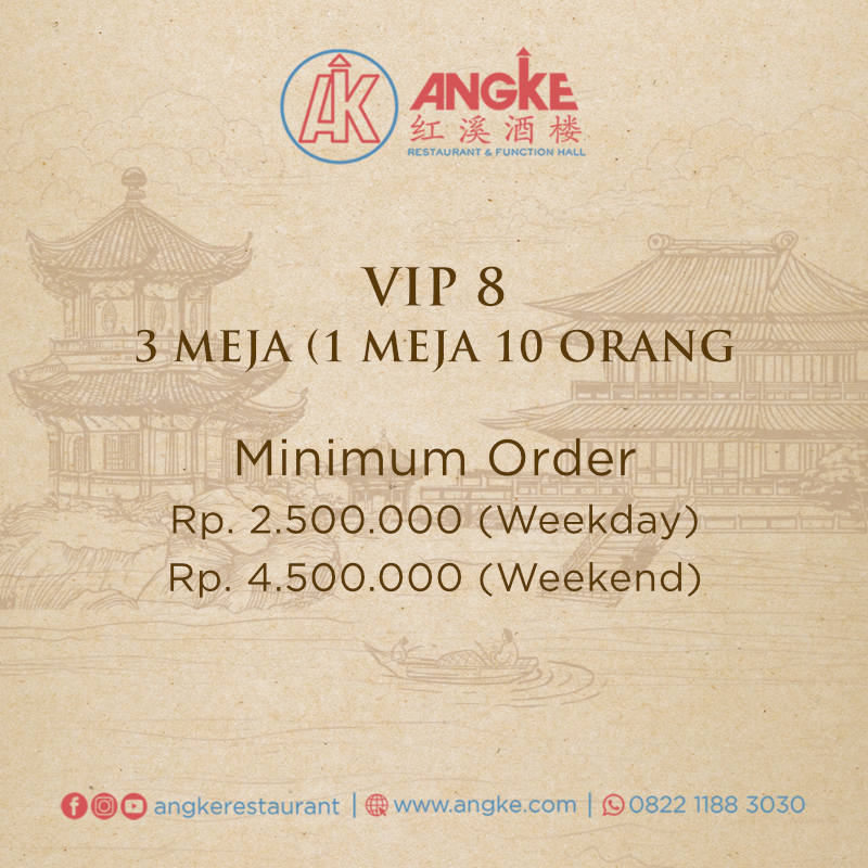 VIP 8 ( 3 meja / 30 pax ) Image