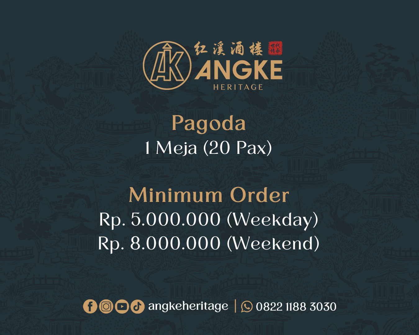 Pagoda ( 1 meja / 20 pax ) Image