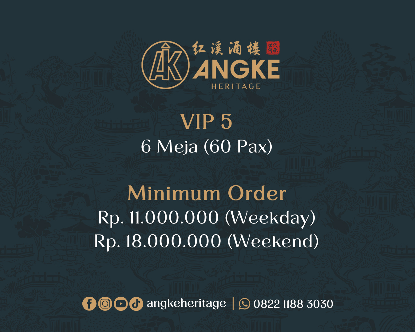 VIP 5 - QIN ( 6 meja / 60 pax ) Image