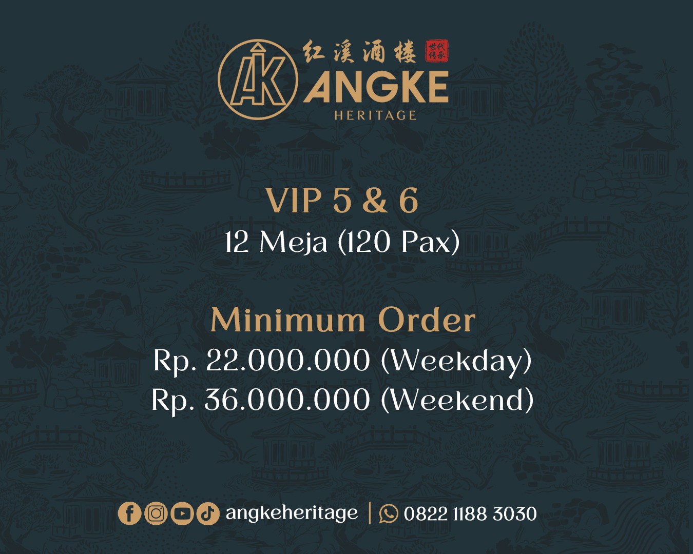 VIP 5 & 6 ( 12 MEJA / 120 PAX ) Image