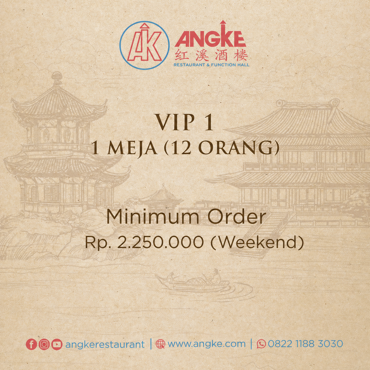 VIP 1 ( 1 meja / 12 pax ) Image