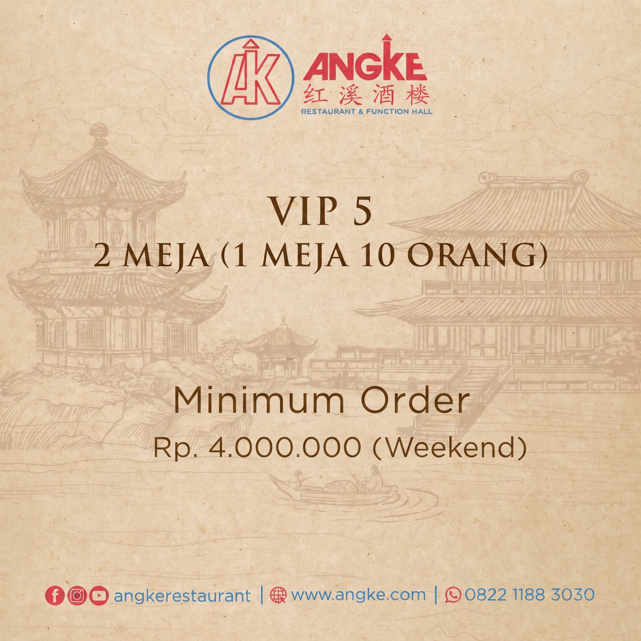 VIP 5 ( 2 meja / 20 pax ) Image