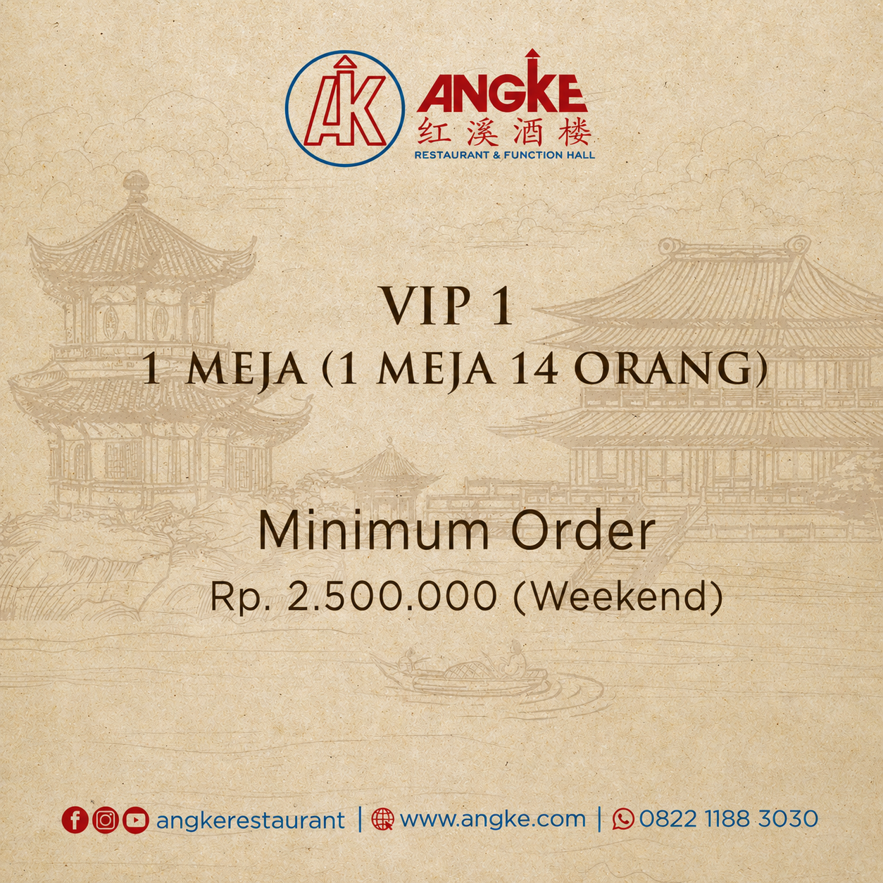 VIP 1 ( 1 meja / 14 pax ) Image