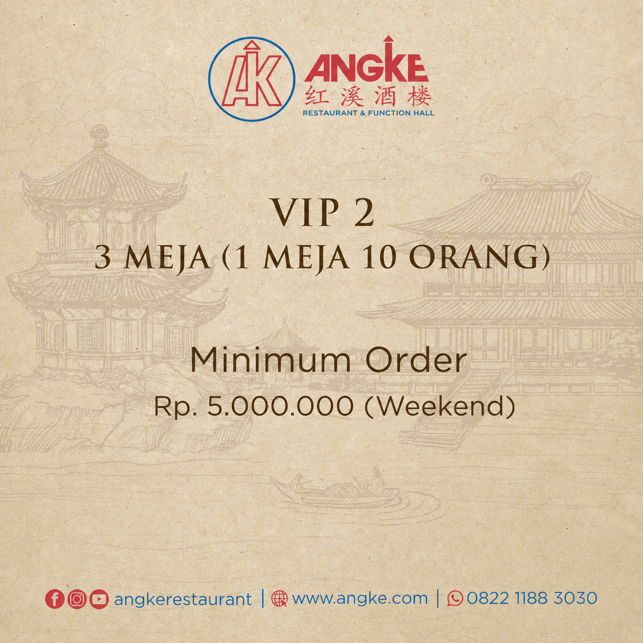 VIP 2 ( 3 meja / 30 pax ) Image