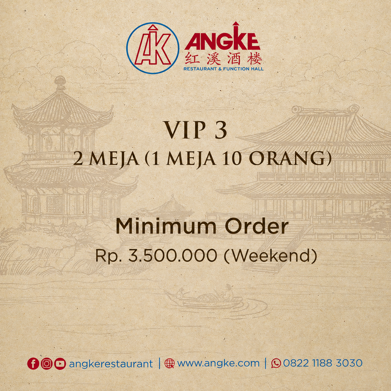 VIP 3 ( 2 meja / 20 pax ) Image