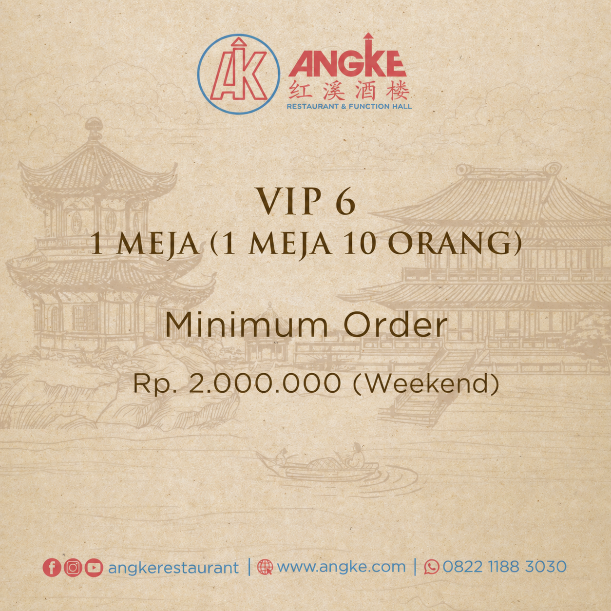 VIP 6 ( 1 meja / 10 pax ) Image