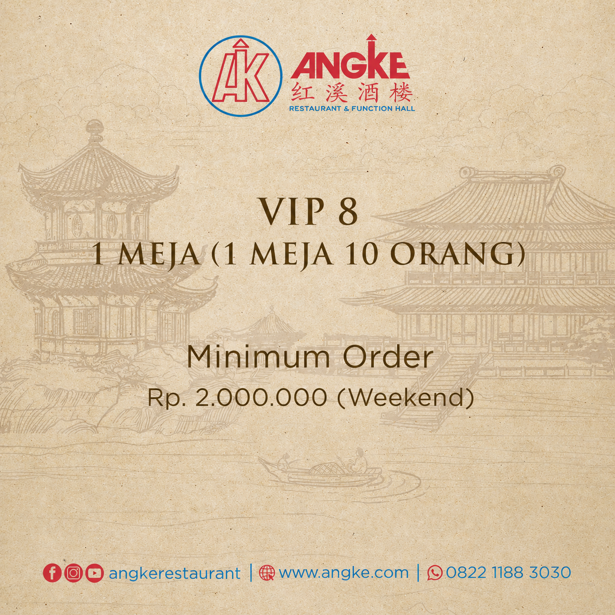 VIP 8 ( 1 meja / 10 pax ) Image