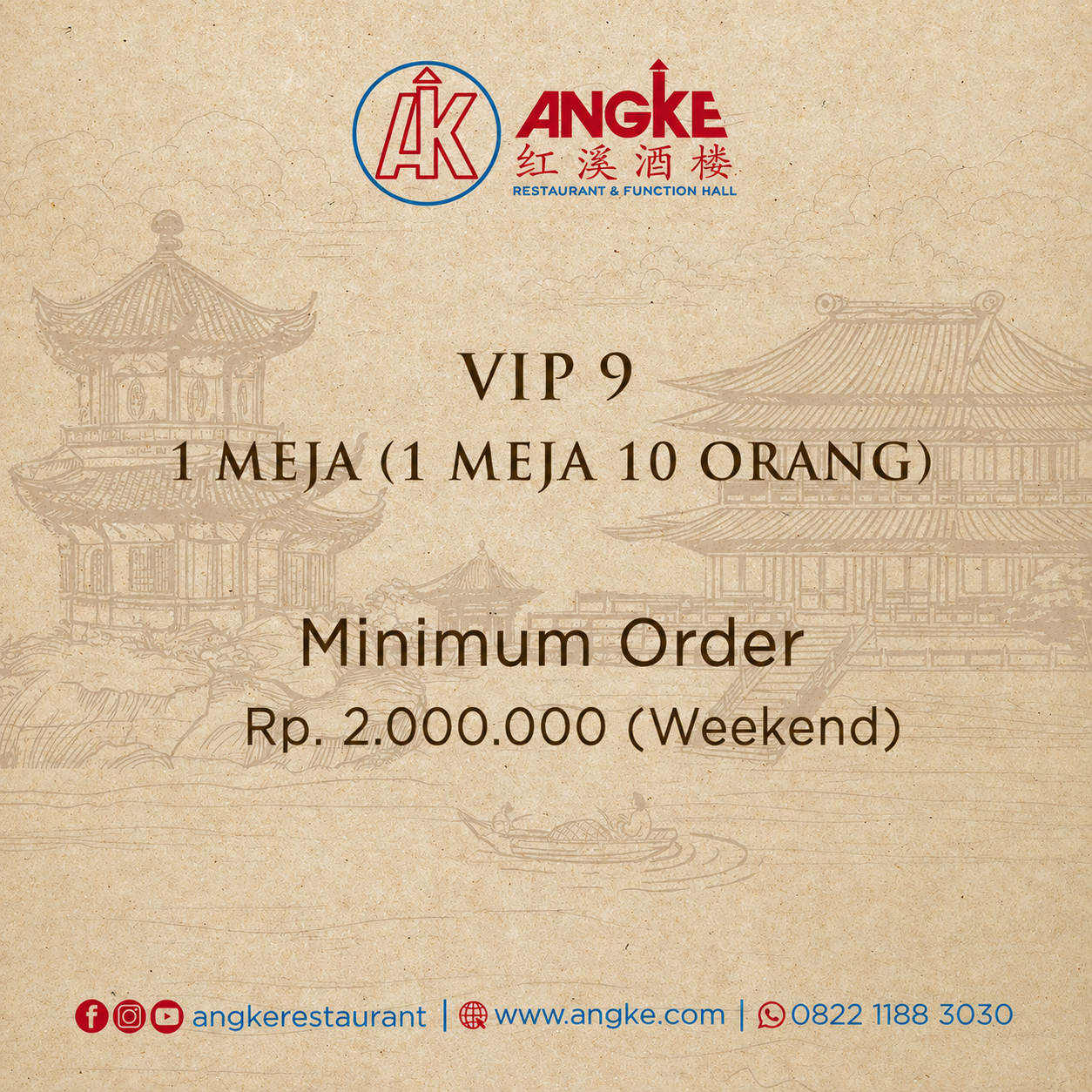 VIP 9 ( 1 meja / 10 pax ) Image