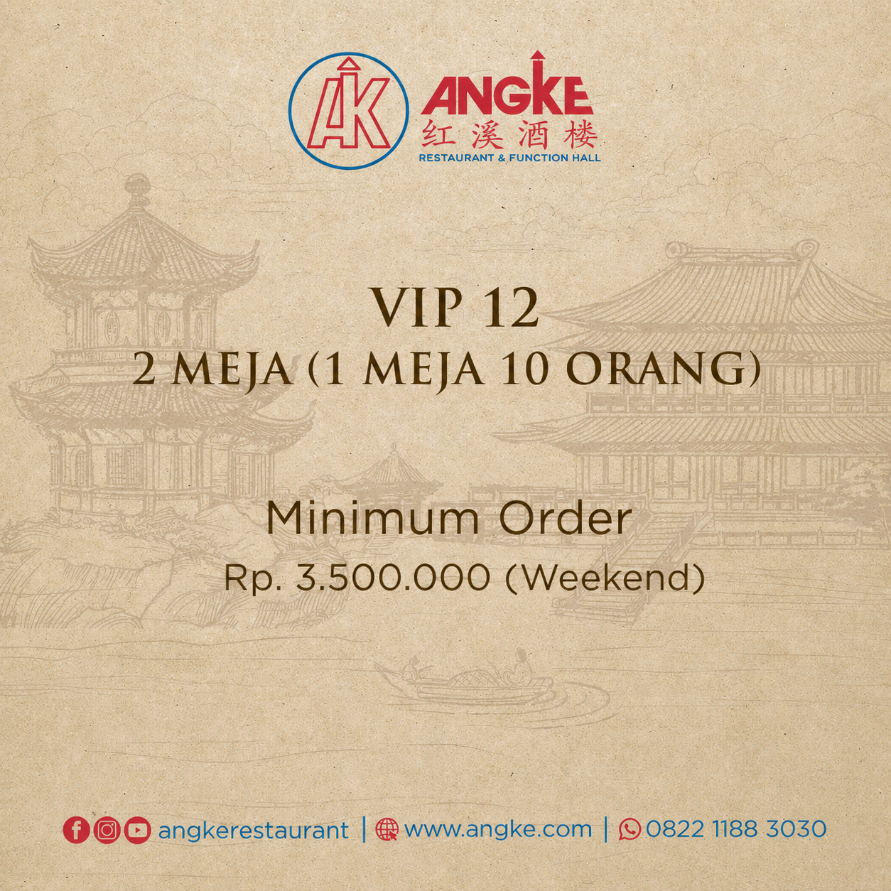 VIP 12 ( 2 meja / 20 pax ) Image
