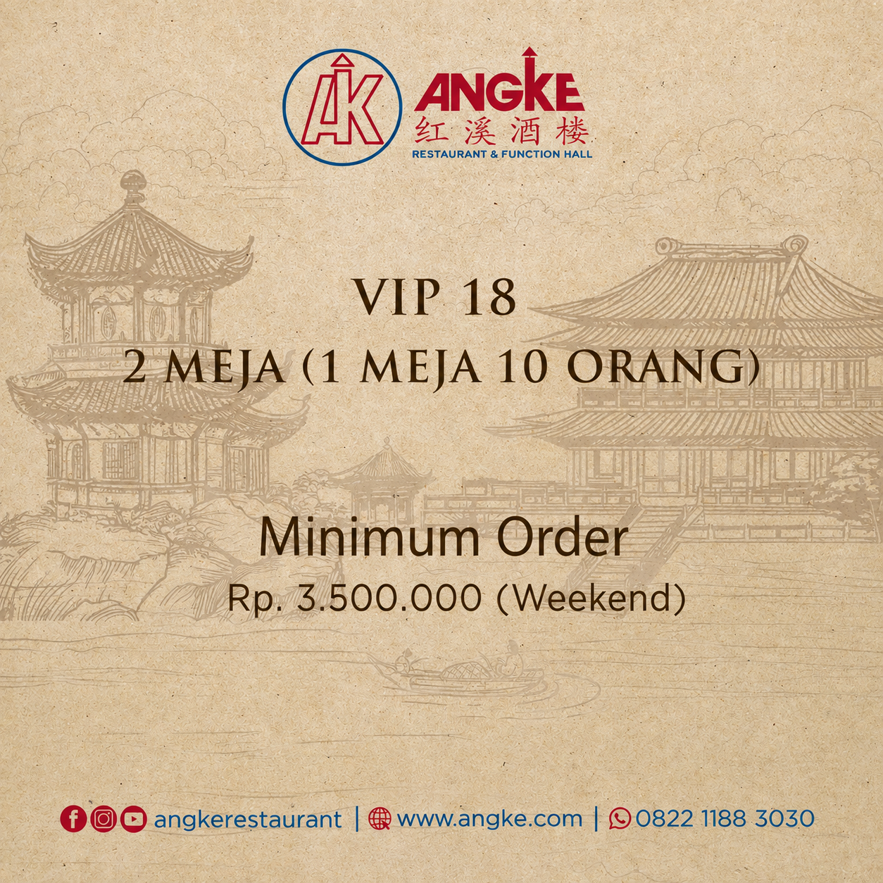 VIP 18 ( 2 meja / 10 pax ) Image