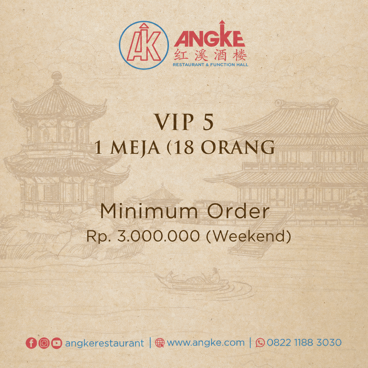 VIP 5 ( 1 meja / 18 pax ) Image