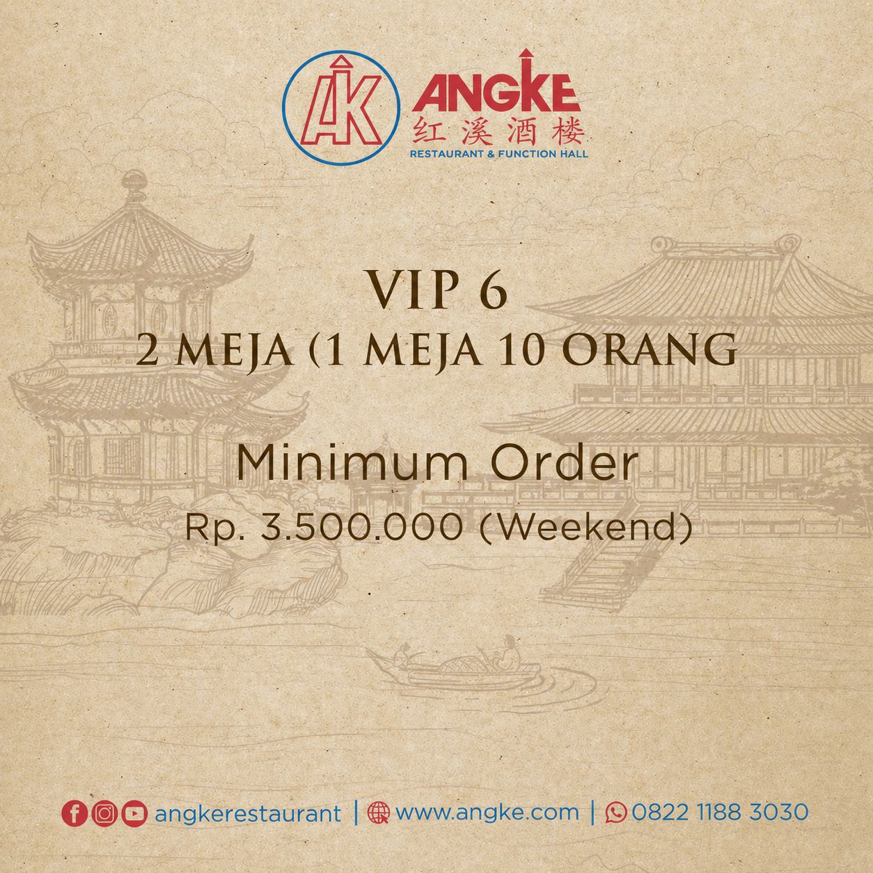 VIP 6 ( 2 meja / 20 pax ) Image