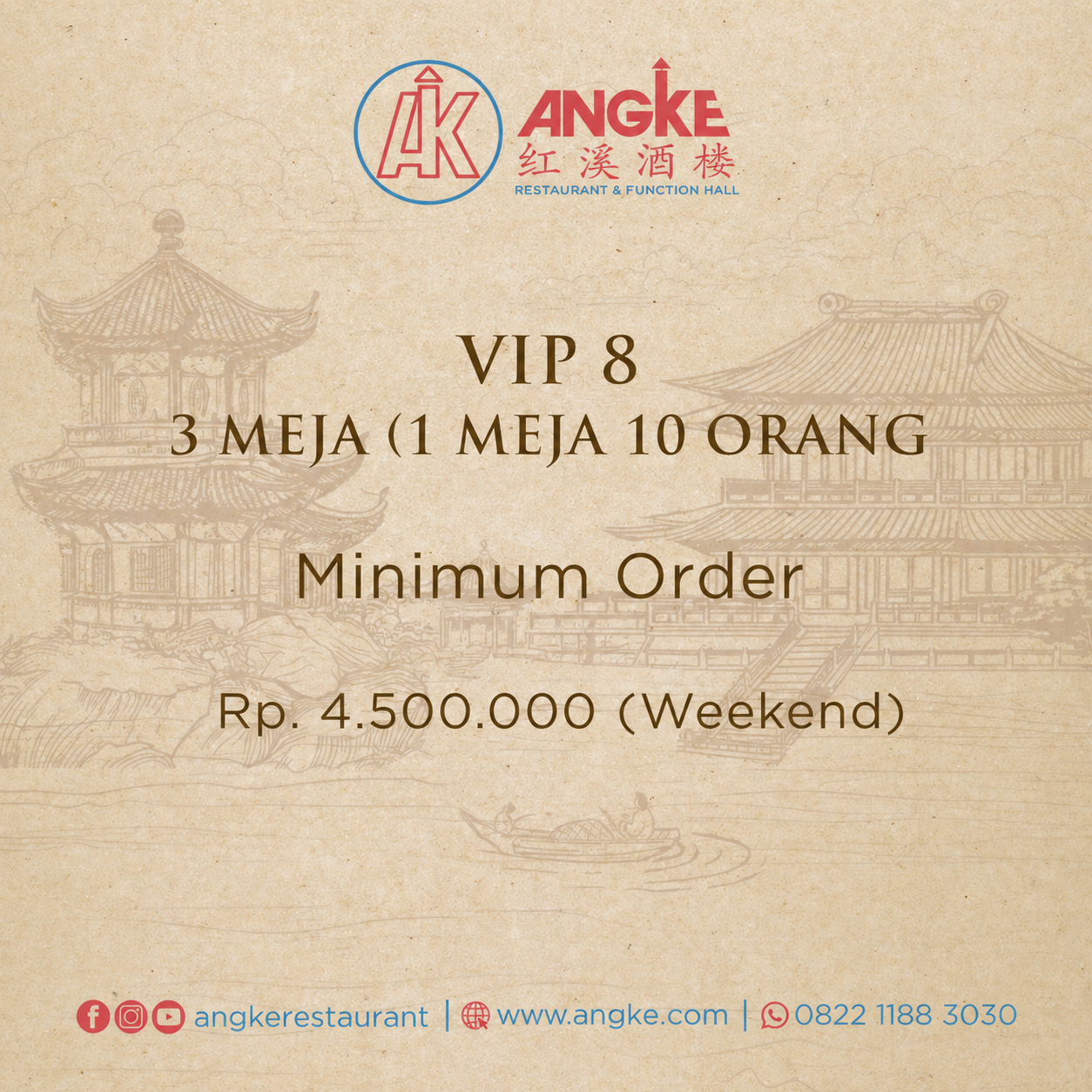 VIP 8 ( 3 meja / 30 pax ) Image