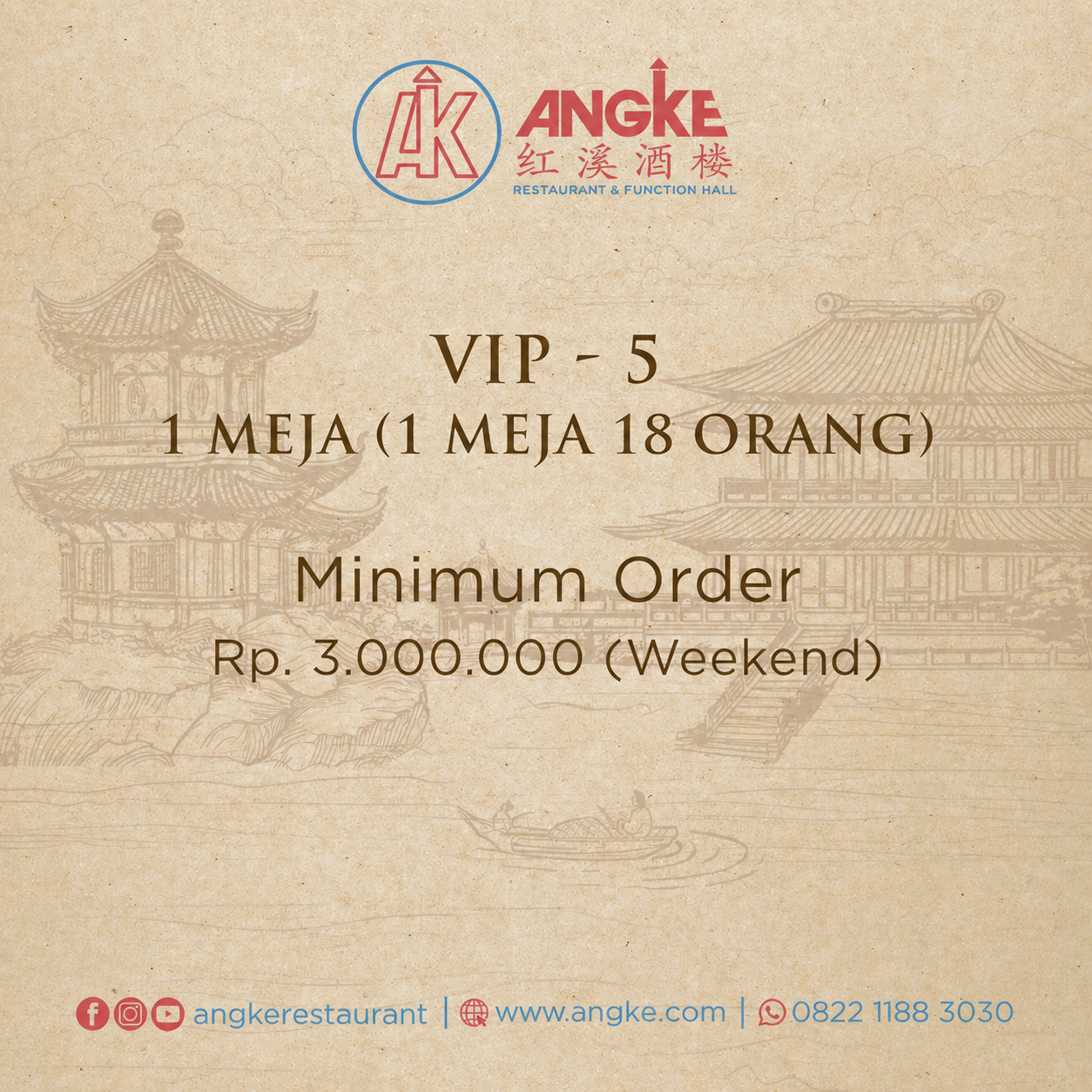 VIP 5 ( 1 meja / 18 pax ) Image