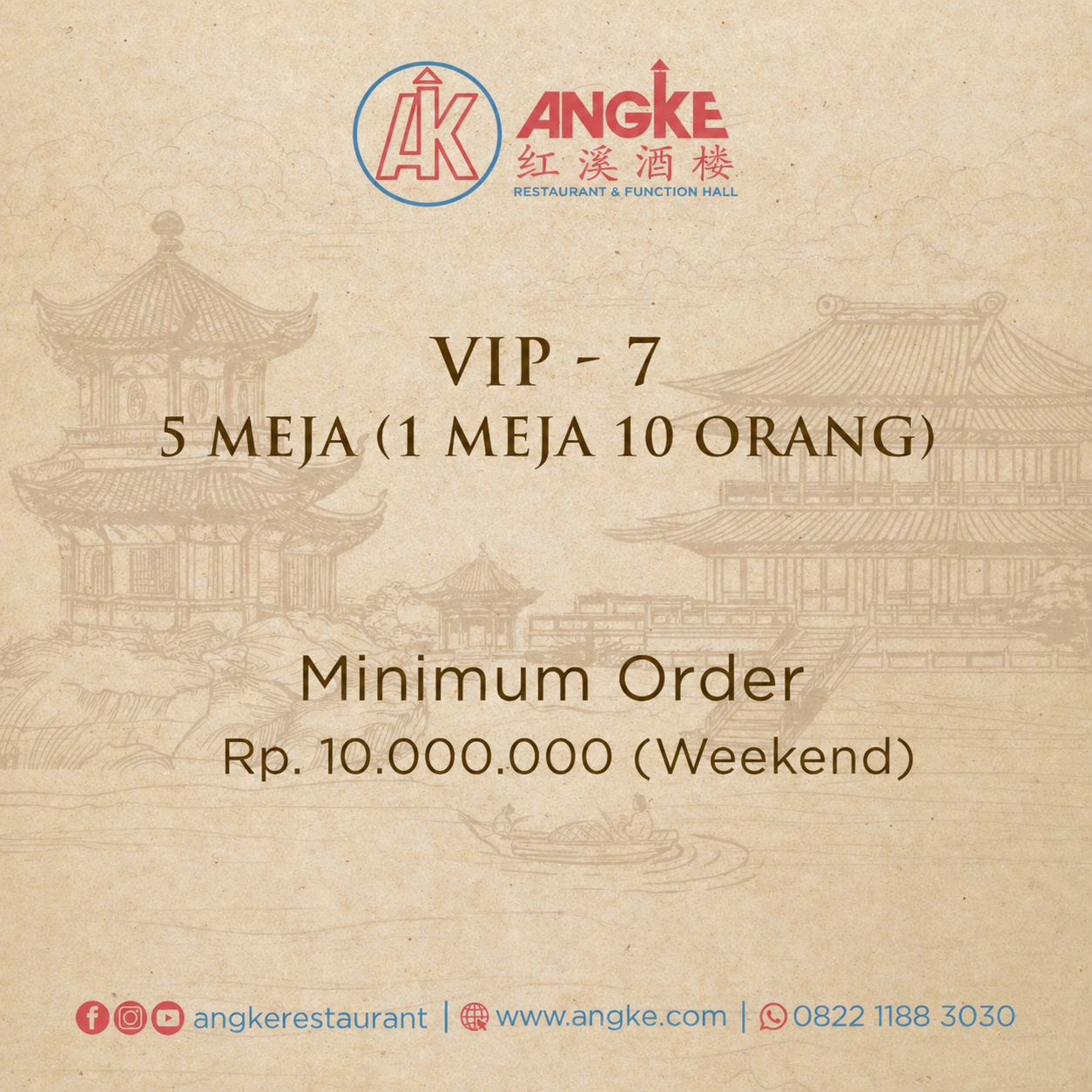 VIP 7 ( 5 meja / 50 pax ) Image