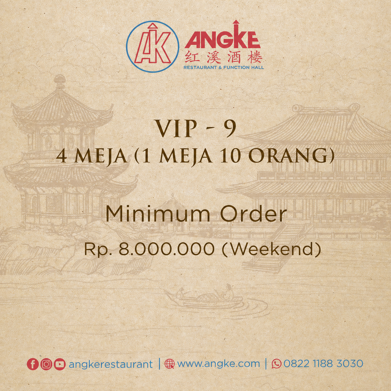VIP 9 ( 4 meja / 40 pax ) Image