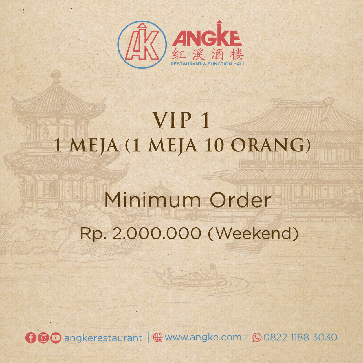 VIP 1 ( 1 meja / 10 pax ) Image
