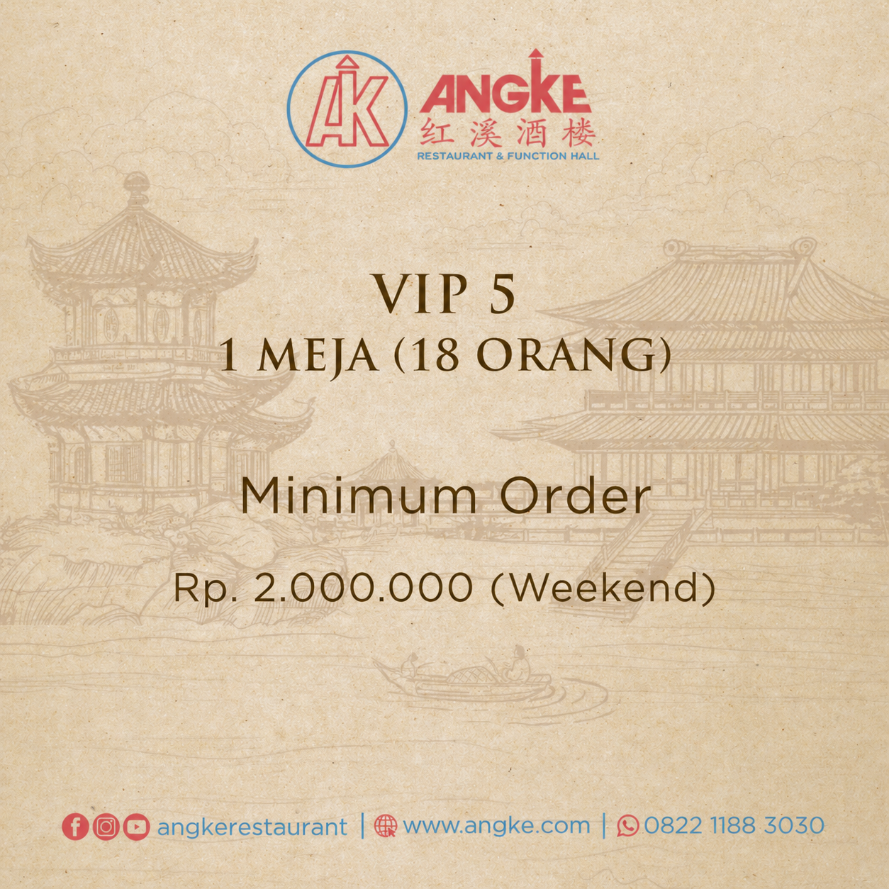 VIP 5 ( 1 meja / 18 pax ) Image