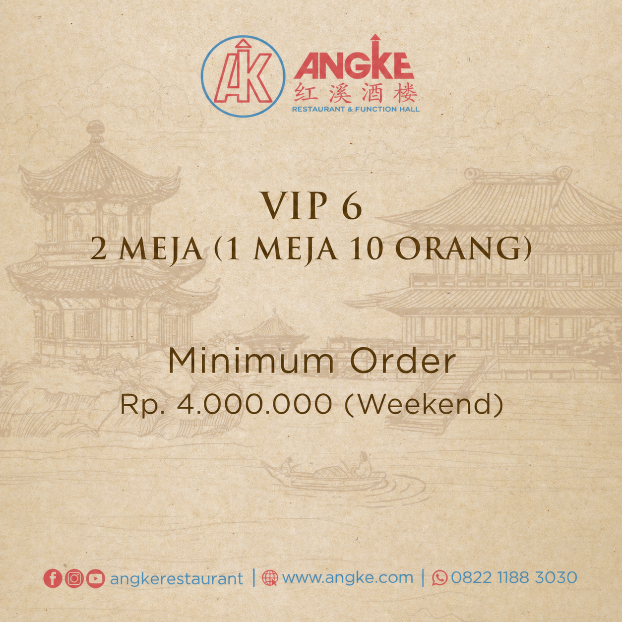 VIP 6 ( 2 meja / 20 pax ) Image
