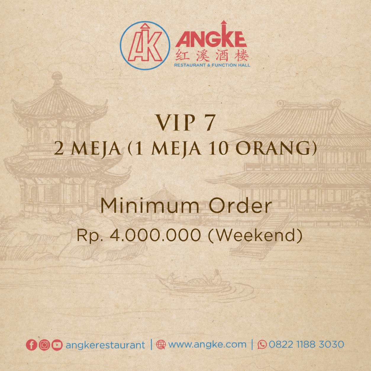 VIP 7 ( 2 meja / 20 pax ) Image