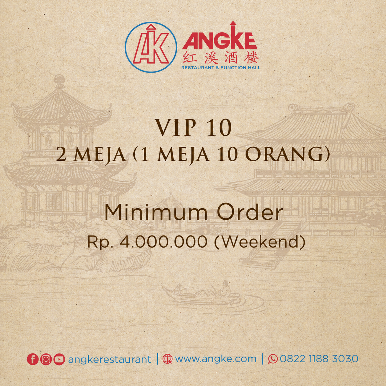 VIP 10 ( 2 meja / 20 pax ) Image