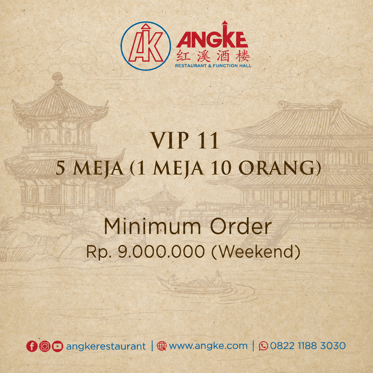VIP 11 ( 5 MEJA / 50 PAX ) Image