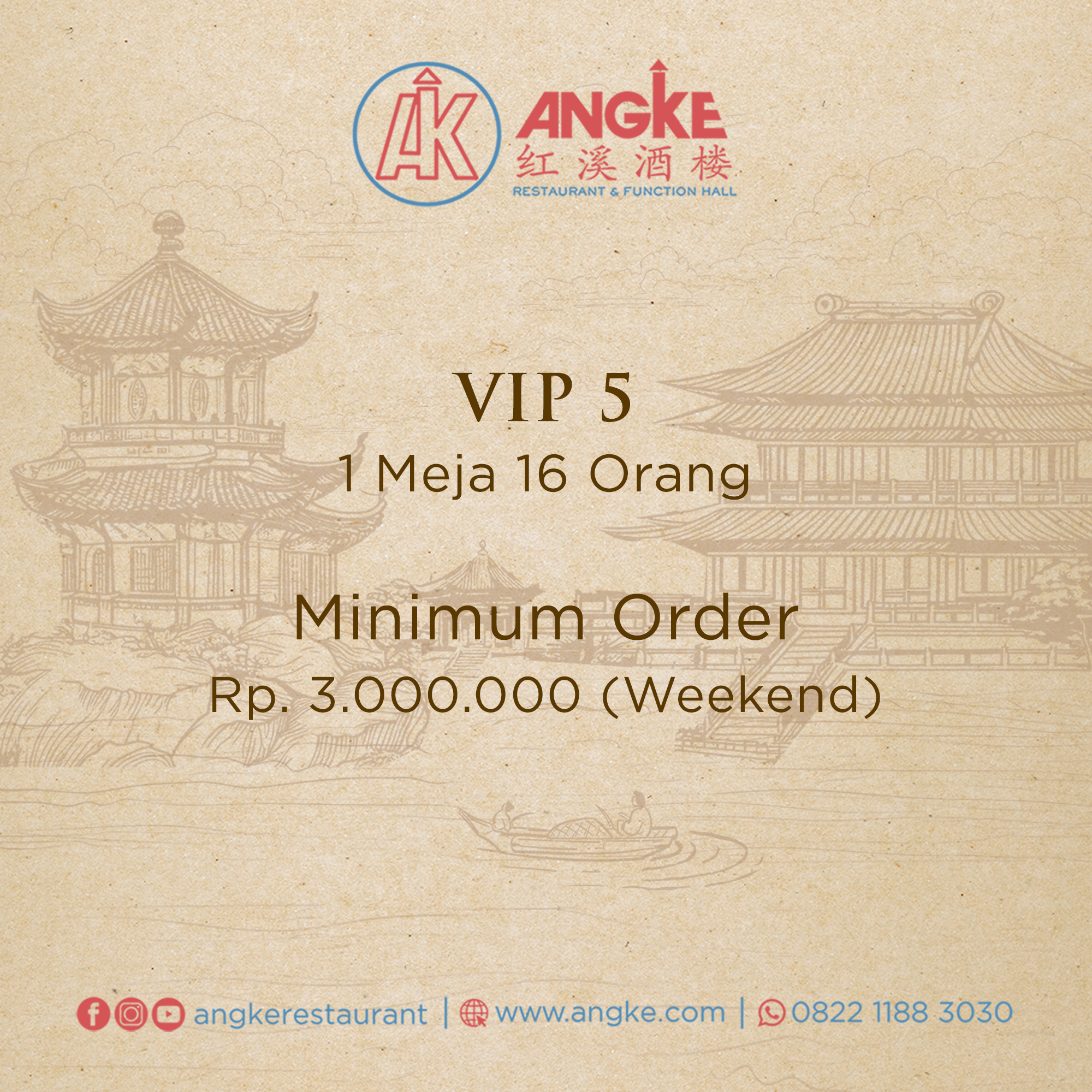 VIP 5 ( 1 meja / 16 pax ) Image