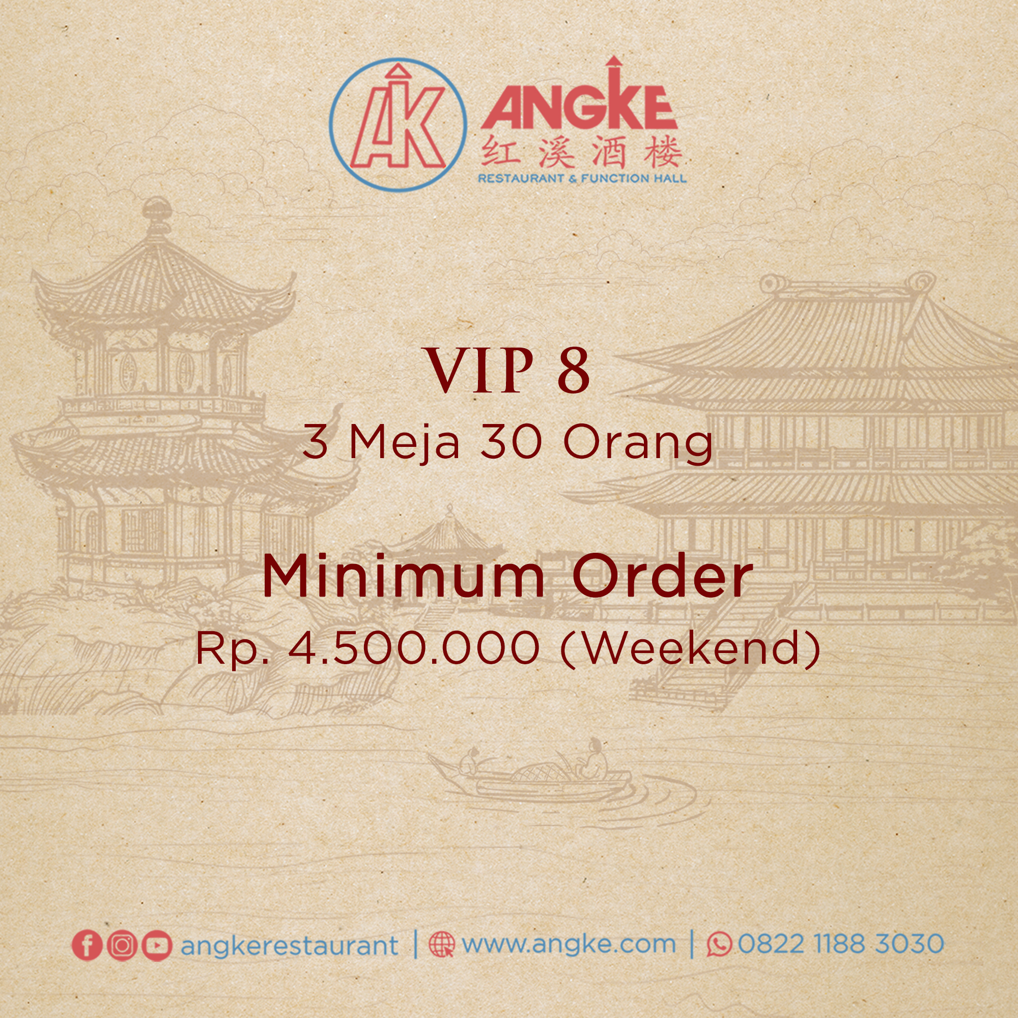 VIP 8 ( 3 meja / 30 pax ) Image