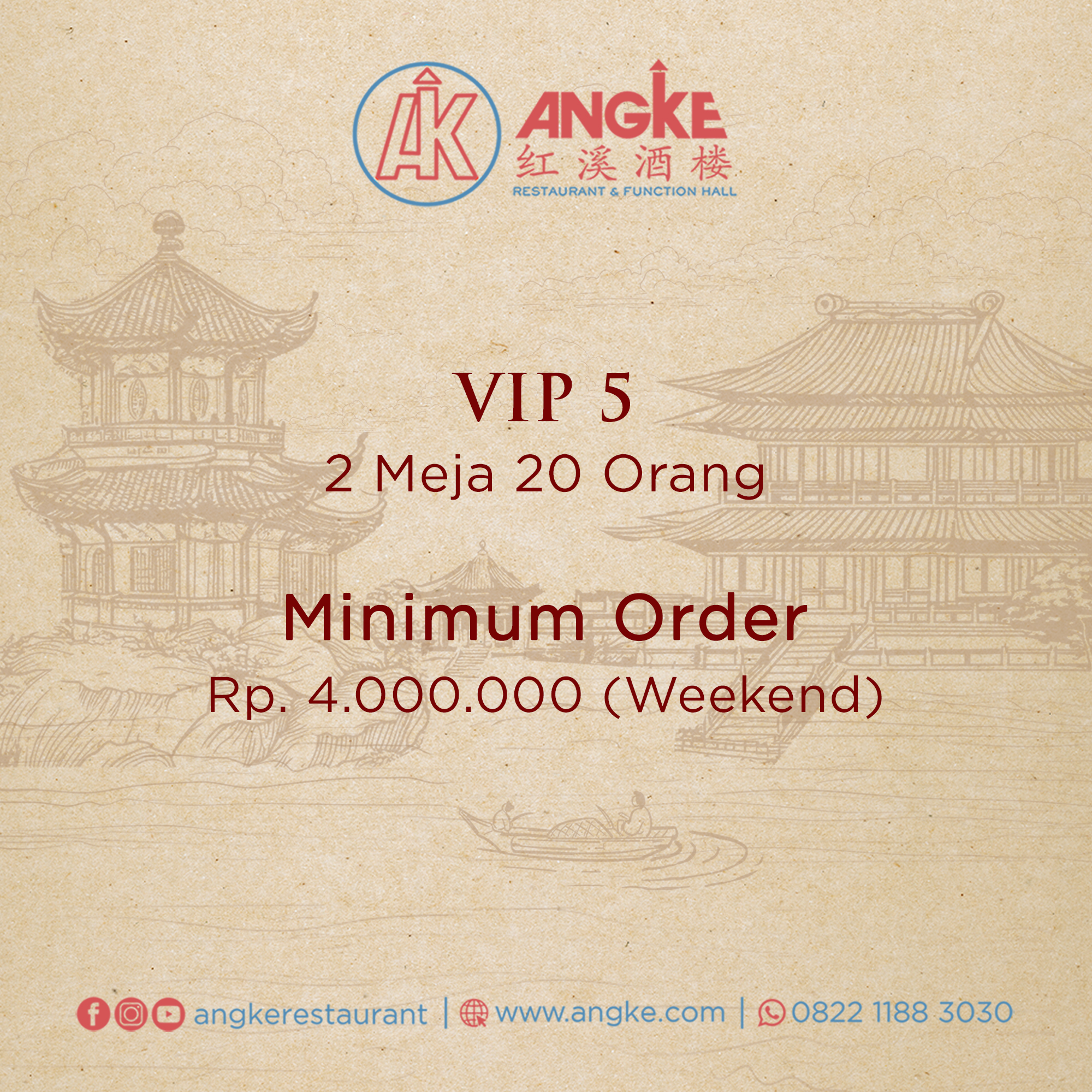 VIP 5 ( 2 meja / 20 pax ) Image