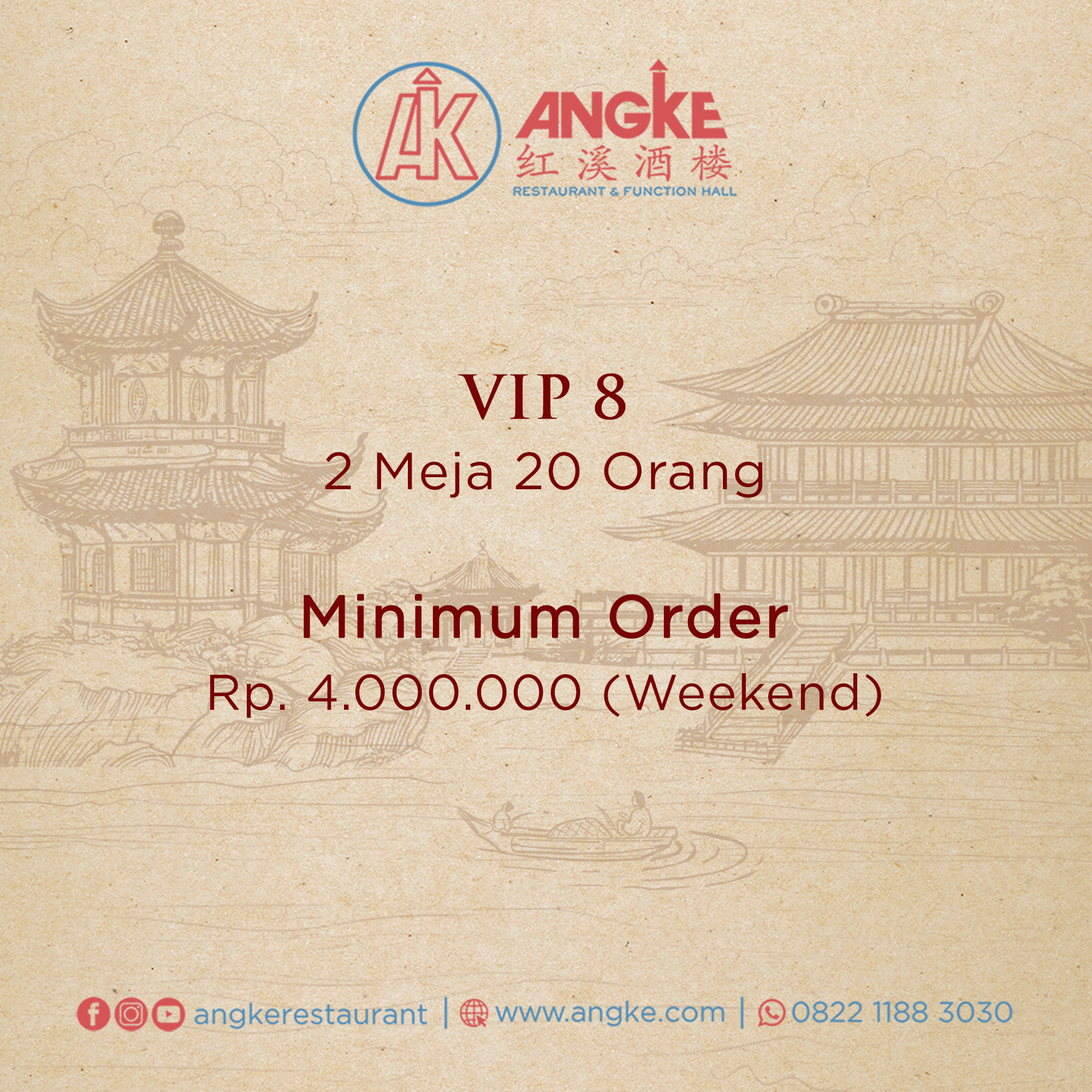 VIP 8 ( 2 meja / 20 pax ) Image