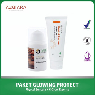 AZQIARA Paket Glowing Protect (Physical Suncare + C-Glow Essence)