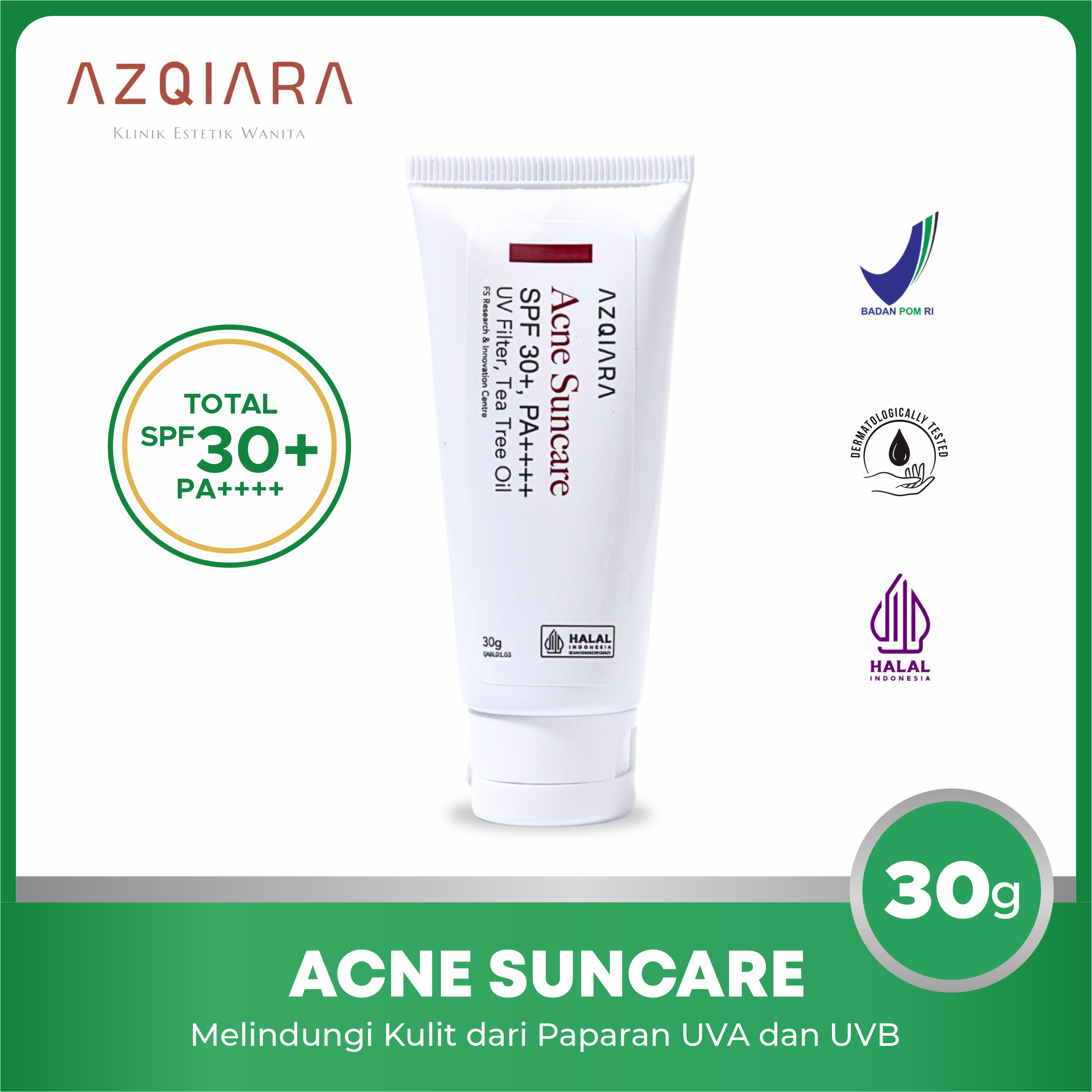 AZQIARA Acne Suncare SPF 30+ PA++++