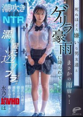 DVMM-287 Squirting Training NTR I Unexpectedly Took Shelter From The Rain With A Male Friend I Hate To Death... I Was Caught In A Sudden Downpour, And With My Hair Wet And My Bra Showing Through, I Was Taught How To Squirt Until The Morning Without My Boyfriend Knowing. Mizuno Nanoha