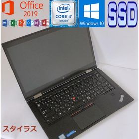 中古パソコン Lenovo ThinkPad X1YOGA Microsoft Office2019 Core i7-7600U 16GB SSD256GB タッチ対応14型WQHD 2in1 Webカメラ スタイラス タブレット