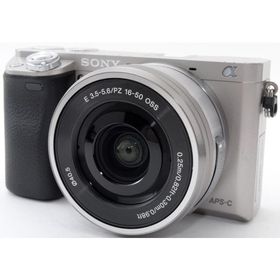 ソニー ミラーレス SONY α6000 レンズキット シルバー 中古 Wi-Fi搭載 新品SDカード付き 届いてすぐに使える スマホに送れる 動画撮影 付属品充実 美品